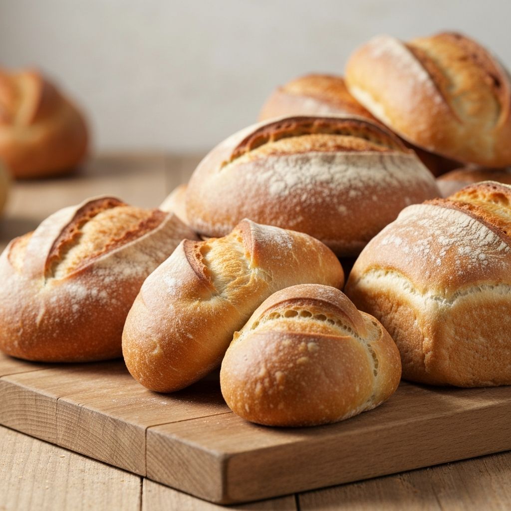 Freshly baked artisan bread loaves and rolls at Lambton Tasty Bake
